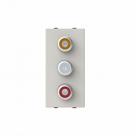 Niessen 2CLA215530N6201 Toma VDI 3RCA conexión con tornillo DN